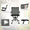 360° Silent Swivel Hunting Blind Chair Portable Folding Chairs with Adjustable Aluminum Legs & Armrests