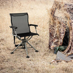 360° Silent Swivel Hunting Blind Chair Portable Folding Chairs with Adjustable Aluminum Legs & Armrests