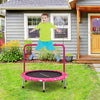 36” Mini Kids Trampoline Foldable Rebounder Trampoline Outdoor Indoor Toddler Fitness Trampoline with Full Covered Handrail & Safety Pad