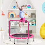 36” Mini Kids Trampoline Foldable Rebounder Trampoline Outdoor Indoor Toddler Fitness Trampoline with Full Covered Handrail & Safety Pad