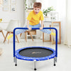 36” Mini Kids Trampoline Foldable Rebounder Trampoline Outdoor Indoor Toddler Fitness Trampoline with Full Covered Handrail & Safety Pad