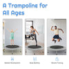 38" Mini Exercise Trampoline Folding Fitness Rebounder Trampoline for Adults & Kids