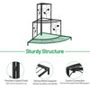 3 Tier Metal Corner Plant Stand Stair-Step Style Flower Pot Display Stand Ladder Plant Rack for Indoor Outdoor Use