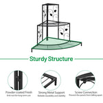 3 Tier Metal Corner Plant Stand Stair-Step Style Flower Pot Display Stand Ladder Plant Rack for Indoor Outdoor Use