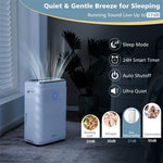 60-Pint Portable Dehumidifier for Home & Basements, 4000 Sq. Ft Dehumidifier with 3-Color Digital Display, Auto Manual Drainage