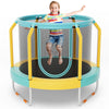 48" Round Mini Kids Trampoline Outdoor Indoor Toddler Trampoline with Enclosure Net & Heavy-duty Metal Frame U-shaped Legs