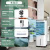 4-in-1 Portable Evaporative Air Cooler with Fan & Humidifier Mode, Quiet Swamp Cooler w/ Remote Control, 4 Ice Boxes, 12L Water Tank & 7.5H Timer