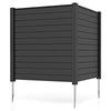 Outdoor Privacy Screen 2 Panels 48''H Decorative Air Conditioner Fence Vinyl Fence Garbage Can Enclosure with 3 Stakes