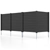 Outdoor Privacy Screen 2 Panels 48''H Decorative Air Conditioner Fence Vinyl Fence Garbage Can Enclosure with 3 Stakes