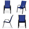 4-Pack Stackable Patio Dining Chairs All Weather Heavy Duty Outdoor Chairs with Armrests for Poolside Deck Backyard