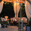 Propane Patio Heater 50,000 BTU Stainless Steel Standing Gas Outdoor Heater with Wheels