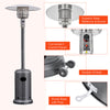 Propane Patio Heater 50,000 BTU Stainless Steel Standing Gas Outdoor Heater with Wheels