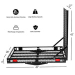 500lbs Strong Electric Wheelchair Hitch Carrier Mobility Scooter Ramp Heavy Duty Hitch Cargo Carrier