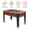 54” Foosball Table Soccer Game Table Competition Sized Football Arcade Table for Adults Kids with 2 Balls