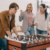 54” Foosball Table Soccer Game Table Competition Sized Football Arcade Table for Adults Kids with 2 Balls