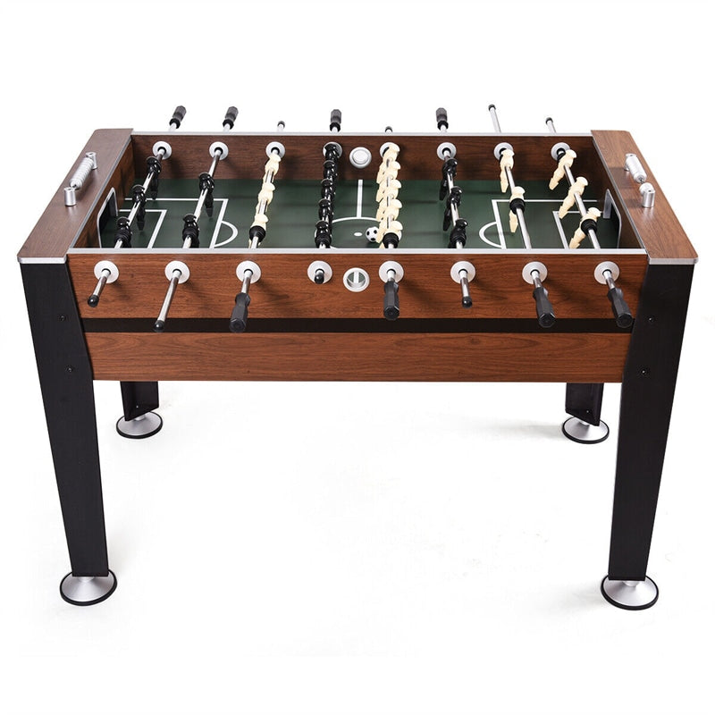 54” Foosball Table Soccer Game Table Competition Sized Football Arcade Table for Adults Kids with 2 Balls