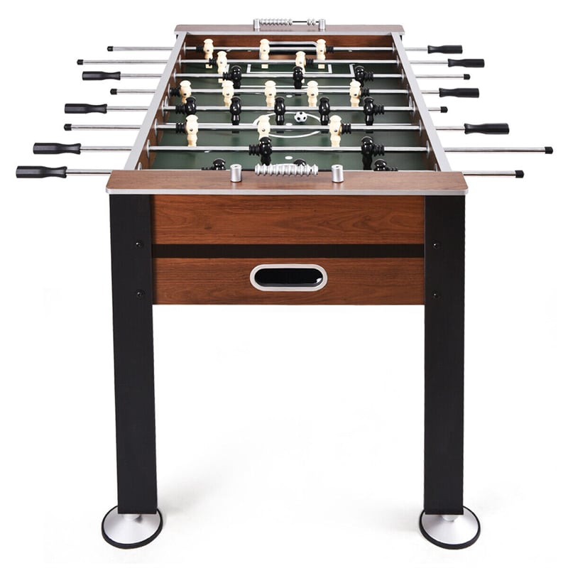 54” Foosball Table Soccer Game Table Competition Sized Football Arcade Table for Adults Kids with 2 Balls