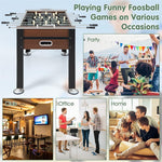 54” Foosball Table Soccer Game Table Competition Sized Football Arcade Table for Adults Kids with 2 Balls