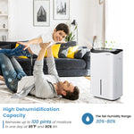 5500 Sq.Ft Portable Dehumidifier for Home Basements, 100-Pint Dehumidifier with Smart App & Alexa Control and Drain Hose