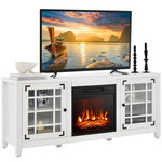 58" Fireplace TV Stand for TVs up to 65 Inches with 1400W Electric Fireplace Insert & Remote Control