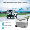 12V Car Refrigerator with Wheels, 58 Quart Dual Zone Portable Fridge Freezer DC/AC RV Freezer Electric Cooler for Home Camping Vehicle Travel