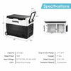 12V Car Refrigerator with Wheels, 58 Quart Dual Zone Portable Fridge Freezer DC/AC RV Freezer Electric Cooler for Home Camping Vehicle Travel