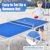 60" Portable Table Tennis Table Folding Ping Pong Table with Net, 2 Paddles & 4 Balls, Multipurpose Freestanding Table for Indoor Outdoor Use