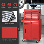 5-Drawer Rolling Tool Chest Tool Storage Cabinet Steel Garage Tool Box with Removable Upper Chest, Wheels, Locking System & Adjustable Shelf