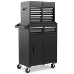 5-Drawer Rolling Tool Chest Tool Storage Cabinet Steel Garage Tool Box with Removable Upper Chest, Wheels, Locking System & Adjustable Shelf