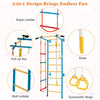 5-in-1 Steel Swedish Ladder Wall Set Toddler Climbing Toy Kids Indoor Jungle Gym with Pull-up Bar & Gymnastic Rings