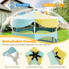 5FT Small Kids Trampoline 64” ASTM Approved Indoor Outdoor Toddler Trampoline with Detachable Canopy & Safety Enclosure Net