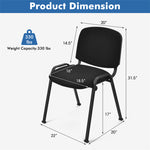 5-Pack Conference Chairs Stackable Office Guest Chairs Waiting Room Reception Chairs with Ergonomic Upholstered Backs & Seats