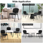 5-Pack Conference Chairs Stackable Office Guest Chairs Waiting Room Reception Chairs with Ergonomic Upholstered Backs & Seats