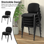 5-Pack Conference Chairs Stackable Office Guest Chairs Waiting Room Reception Chairs with Ergonomic Upholstered Backs & Seats