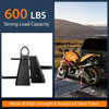 Motorcycle Hitch Carrier 600LBS Heavy Duty Motorcycle Carrier Hitch Mount with Loading Ramp & Ratchet Straps, Steel Dirt Bike Trailer Motorcycle Rack