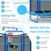 60" Kids Mini Trampoline 5 FT Toddler Recreational Trampoline with Swinging Rings & Horizontal Bar