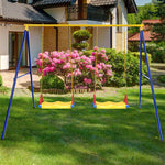 660 LBS Heavy-Duty Metal Swing Frame Extra Large A-Frame Swing Stand with Ground Stakes for Kids Adults Backyard