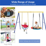 660 LBS Heavy-Duty Metal Swing Frame Extra Large A-Frame Swing Stand with Ground Stakes for Kids Adults Backyard