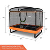 6FT Kids Trampoline with Swing & Safety Enclosure Net, ASTM Approved Toddler Small Trampoline Outdoor Indoor Rectangle Recreational Trampoline