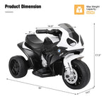 Kids Ride on Motorcycle Licensed BMW 6V Battery Powered 3-Wheel Motorcycle Car Toy with Lights & Music