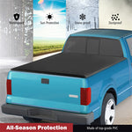 6.4FT Soft Roll-up Tonneau Cover Weatherproof Truck Bed Cover for 02-18 Dodge Ram 1500, 19-23 Ram 1500 Classic Only, 03-23 Dodge Ram 2500/3500