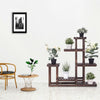 6 Tier Wood Plant Stand Flower Pot Holder Bonsai Display Stand Multiple Tier Organizer Storage Shelf for Home Patio Balcony Garden