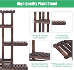 6 Tier Wood Plant Stand Flower Pot Holder Bonsai Display Stand Multiple Tier Organizer Storage Shelf for Home Patio Balcony Garden