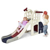 6-In-1 Large Slide for Kids Freestanding Toddler Climber Slide Playset with Basketball Hoop & Ring Toss