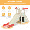 6-In-1 Large Slide for Kids Freestanding Toddler Climber Slide Playset with Basketball Hoop & Ring Toss