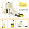 6-In-1 Large Slide for Kids Freestanding Toddler Climber Slide Playset with Basketball Hoop & Ring Toss