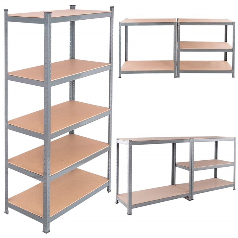 72" Heavy Duty Shelving Unit 5-Tier Adjustable Garage Storage Shelves 2925LBS Open Display Rack For Home Office Dormitory