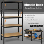 72" Heavy Duty Shelving Unit 5-Tier Adjustable Garage Storage Shelves 2925LBS Open Display Rack For Home Office Dormitory