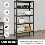 72" Heavy Duty Shelving Unit 5-Tier Adjustable Garage Storage Shelves 2925LBS Open Display Rack For Home Office Dormitory