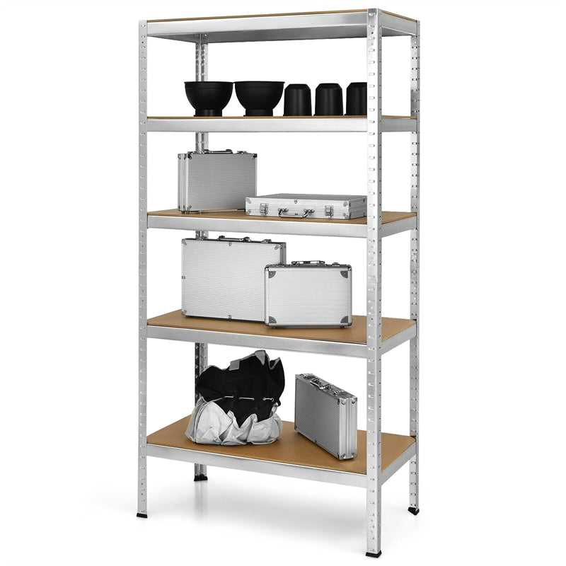 72" Heavy Duty Shelving Unit 5-Tier Adjustable Garage Storage Shelves 2925LBS Open Display Rack For Home Office Dormitory